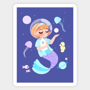 Astronaut Mermaid Magnet